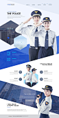 Police officer 韩国警官警察企业官方网站网页高精细PSD分层模版 tiw176a3008 :  