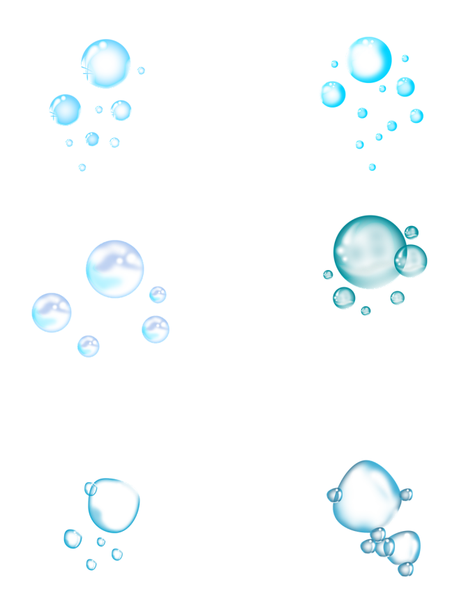 蓝色水泡透明水气泡