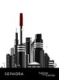 Sephora - Toronto Takeover : BleuBlancRouge Agency contacted me to work on the new Sephora campaign here in Canada.The idea was to recreate the skyline of Toronto by mixing cosmetic products and stylized buildings.We have created a whole set of more than 