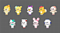 3D animals Character Character design  girls Grabit Idol ILLUSTRATION  JYP motion graphics 