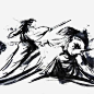 中国风水墨画剑客比武高清素材 中国风 剑客 武侠 武功 比武 水墨 水墨剑客 江湖 元素 免抠png 设计图片 免费下载 页面网页 平面电商 创意素材