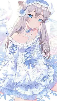 蓝色系动漫女孩