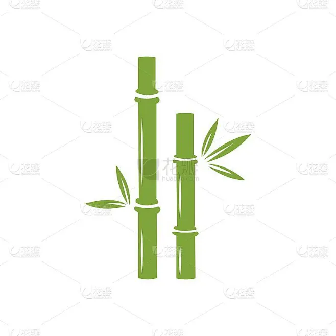 竹矢量图标插图素材-花瓣网