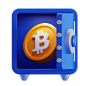 Bitcoin Locker 3D Illustration