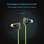 Amazon.com: Anker SoundBuds Wireless Headphones - Sweatproof, Magnetic In-Ear Sport Earbuds with 8-Hour Playtime and Noise Cancellation, Secure Fit Bluetooth Headset for Running, Workout and Gym: Cell Phones & Accessories