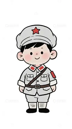 免扣png人物军人建党节建军节高清模板免费下载-趣麦麦图