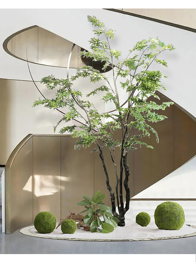 仿真植物红枫北欧室内大型落地绿植装饰客厅...