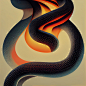 арт ILLUSTRATION  Graphic Designer adobe illustrator snake fire photoshop Illustrator design