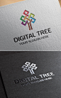 Digital Tree Logo Template