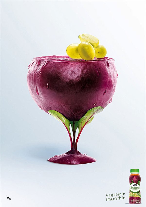 果蔬饮料创意广告海报-法国BEING T...