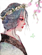 忽如远行客-ENOFNO_插画,水彩,每日一涂,人物,少女,古风_涂鸦王国插画