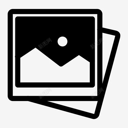照片堆栈相册图库图标 免费下载 页面网页 平面电商 创意素材-花瓣网