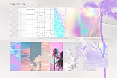[单独购买] 潮流复古Win95蒸汽波新媒体电商海报设计PS素材套装 Old Computer Insta Template Ps Canva插图12