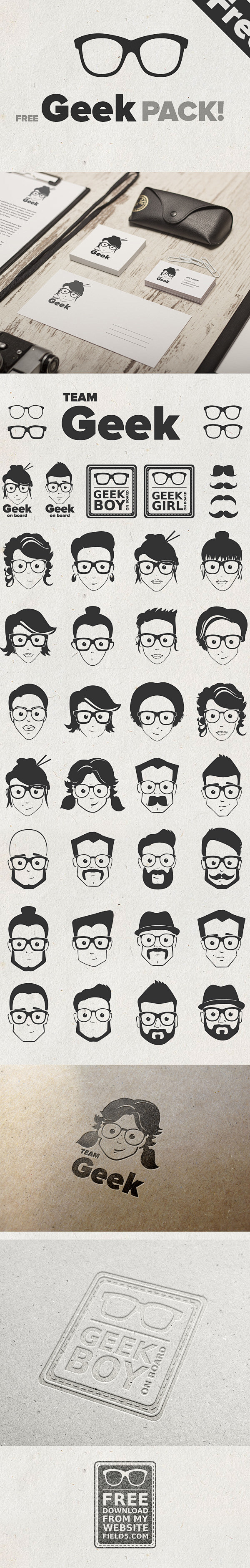 Free Vector Geek Pac...