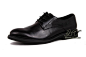 不计成本出售 黑色经典款 1963年丹麦 男式黑色正装鞋/皮鞋 3491@北坤人素材