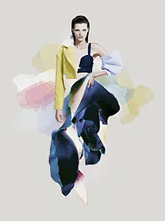 时尚服装手绘图集丨插画人物绘画素描水彩服装手绘案例精选
