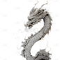 通用插画神话生物中式龙元素贴纸