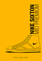 Cartaz Nike Sixton : Mais um trabalho experimental. Desenvolvido enquanto estava cursando design gráfico. Esse tênis possui em suas linhas e formas algo que me agrada muito. Assim se tornou inspiração para mais um trabalho pessoal.