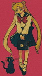 #我是动画人# 画风好复古啊~来自日本画师ᴘɪᴋᴜʀᴜsᴜ（Twi:_pikurusu00）,主页：pikurusu00.tumblr.com ​​​​
