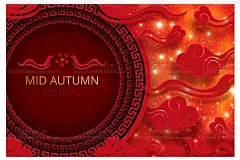 古典中式传统节日春节中秋佳节活动Banner海报背景矢量图设计素材-淘宝网