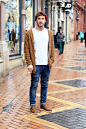 Cardigan beanie fashion men tumblr Style streetstyle boots denim jeans beard http://www.finebornchina.cn