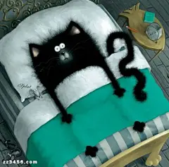 有些压抑的关于失眠的美式插画图片