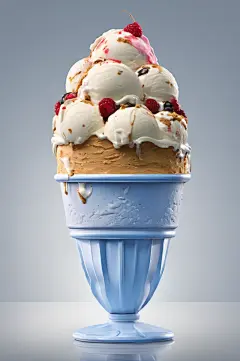 AI数字艺术冷饮雪糕冰淇淋摄影图