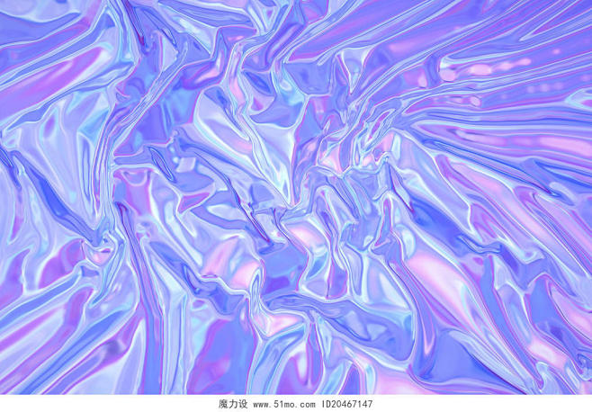 c4d银紫色流动波纹酸性风海报背景酸性风...