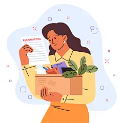 职场公司工作人员白领辞职离职裁员人物形象插画ai矢量设计素材-淘宝网