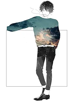 插画图集二次元薄涂人物男 (136)