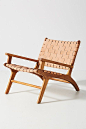 Kamara Leather-Loomed Chair | Anthropologie