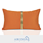 软装现代新中式抱枕样板房靠包橙红色金链流苏样板间装饰靠垫腰枕-淘宝网