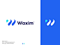 W logo, logo design, branding, Waxim logo