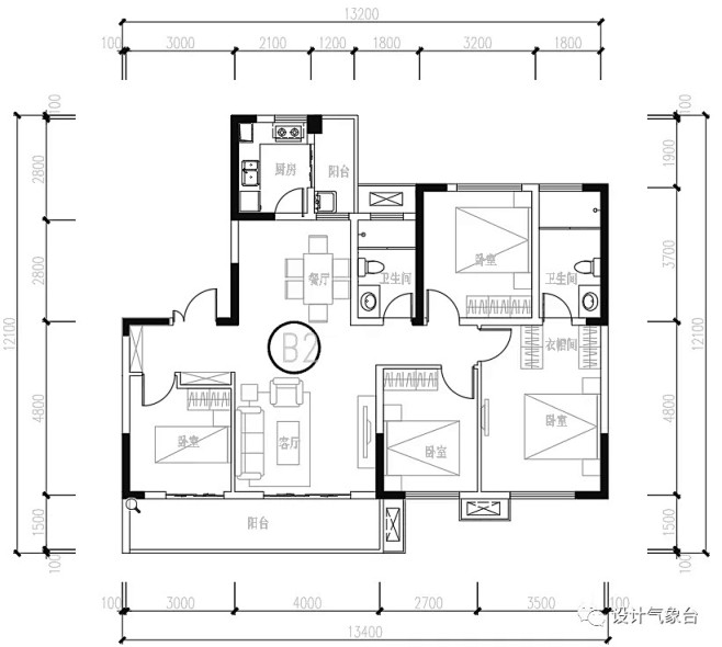 高层户型CAD