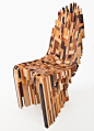这把椅子叫做Roccapina，采用纯天然材料，手工制作，把木材拼接、粘合到一起。

设计者Ian Spencer和Cairn Young称灵感来自于大自然对混沌的科学理解，从椅子的极客元素可略见一斑。