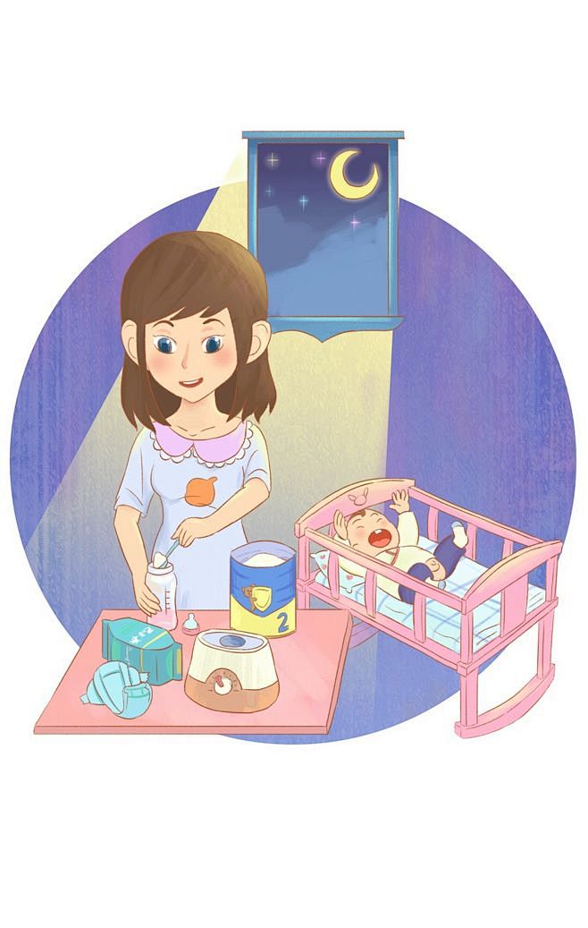 作品：《淘宝母婴页面插画--母亲节系列》...