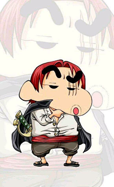 叫我颖大人采集到画蜡笔小新乱入海贼王,四皇都那么的调皮,白胡子嘟嘟