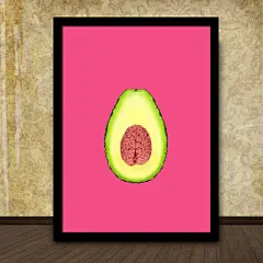 糖果色简约装饰画星辰海报现代儿童房餐厅水果壁画实木框图定制2-淘宝网