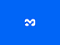 M symbol grid diagram negative space vector type geometry abstract mark logo minimal simple m logo finances arrow m