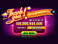 Popup Banner - Thank You Day ui promo popup game banner iap casino slots