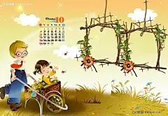 儿童年历设计 3月PSD分层素材|PSD素材|儿童|儿童画|广告设计模板|画框|卡通风格|龙年素材|女孩|日历|日历模板|台历|台历版式