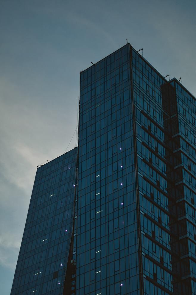 blue and black glass...