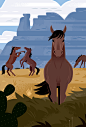 Wild Horse Country : Illustration for Middlebury Magazine, to accompany a review of David Philipps' Wild Horse Country.