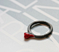 代购 西班牙原创设计师SarahR 手工纯银戒指 圣诞表白 血红的爱 填充 新款 2013 正品