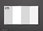四折页空白智能贴图宣传单办公样机 办公用品 办公周边