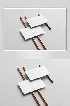 商务风名片样机-众图网