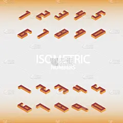 数字,橙色,创造力,数字9,文字,数字7,数字6,几何形状,布置,收集