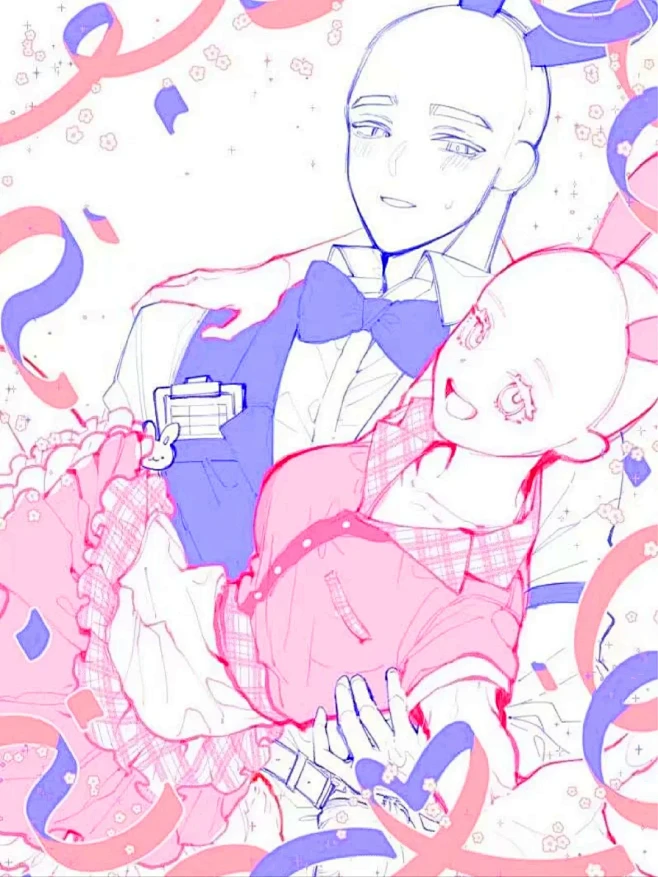 绘画素材/双人互动素材模板分享 - 小红...