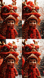 A cute newborn baby near a big Chinese dragon, big eyes, no hat, No hair, looking Direct view lens, Smooth and transparent skin, character close-up, in the style of chinese cultural themes, realistic hyper-detailed rendering, --s 500 --ar 9:16 --v 6.0