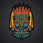 25个EPS民族风抽象复古巫师印第安玛雅脸谱矢量图设计素材-淘宝网